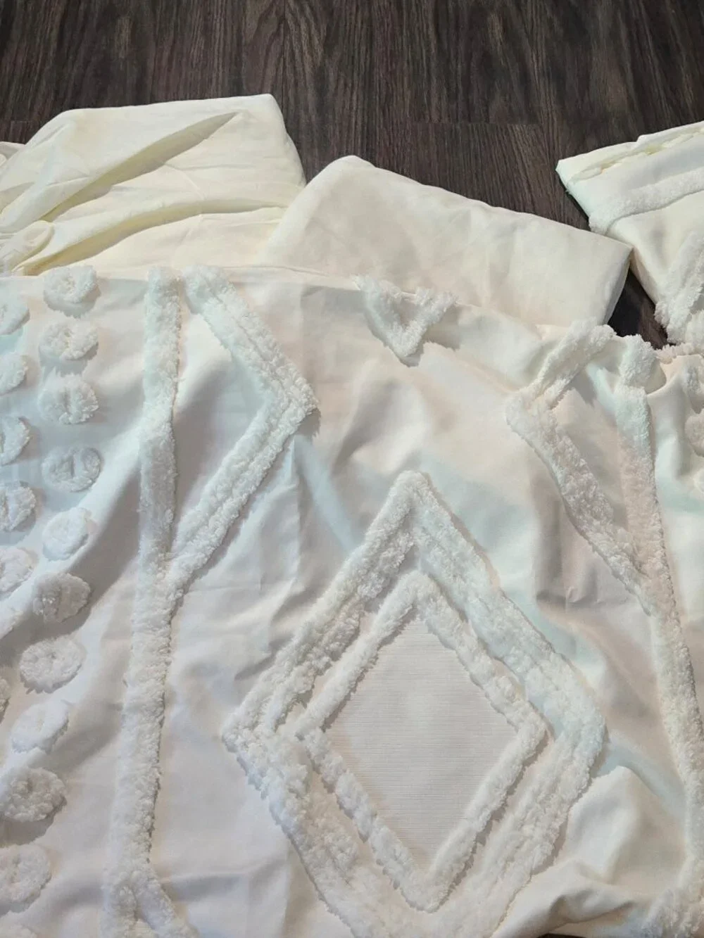 Cottagecore/Shabby Chic Style Cream-Colored Sheet Set QUEEN SIZE